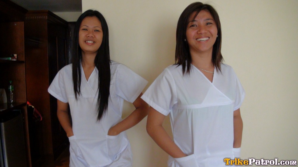 Two Sexy Filipina Nurses Give Special Care To Lucky Tourist